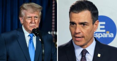 Donald Trump (po lewej) i Pedro Sánchez (po prawej)