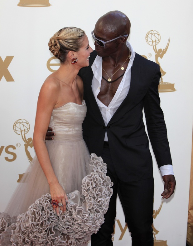 Heidi Klum i Seal na ściance