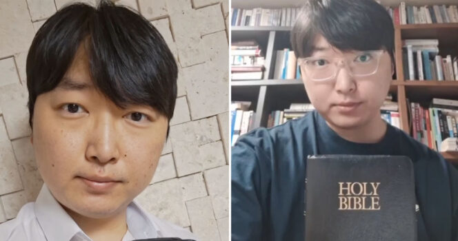YoungHoon Kim z Biblią