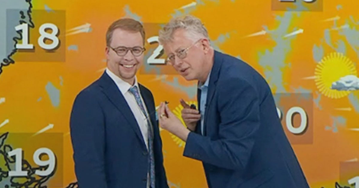Uutisankkuri pelasti Pekka Poudan pulasta suorassa lähetyksessä.