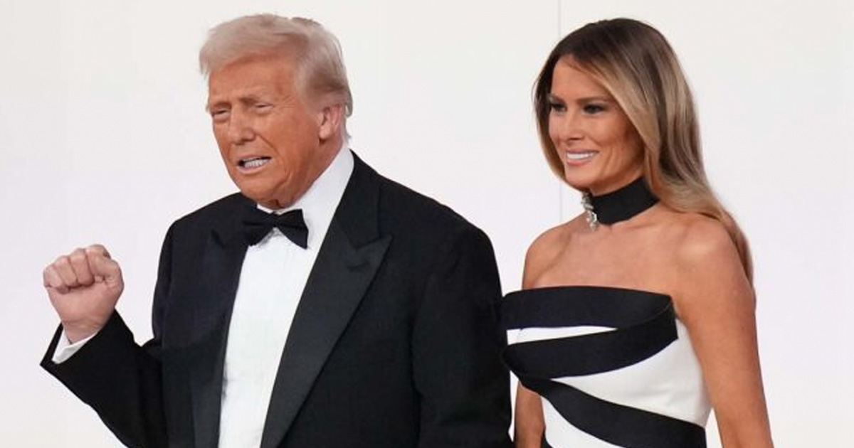 Melania Trump herätti huomiota pukeutumisellaan virkaanastujaisissa.