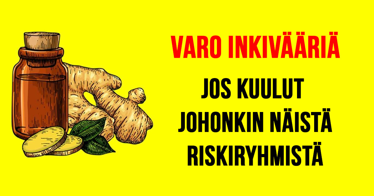 Inkivääri on terveellistä, mutta kaikille se ei sovi.