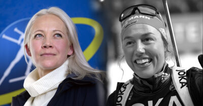 Kaisa Mäkäräinen ja Laura Dahlmeier. AOP