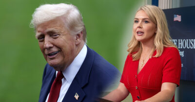 Donald Trump. Karoline Leavitt. AOP