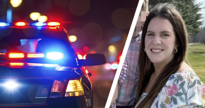 Emily Long ja poliisiauto. Kuvat: Shutterstock ja Facebook