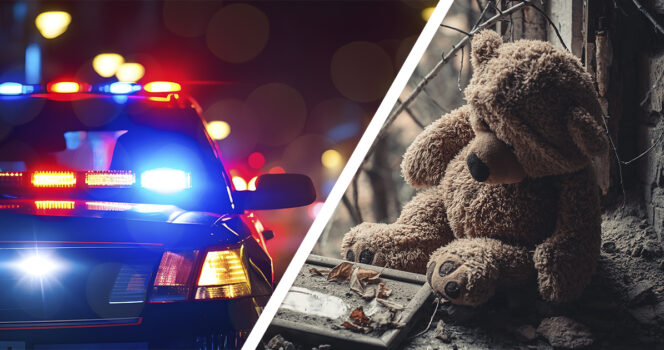Poliisiauto ja nalle. Shutterstock