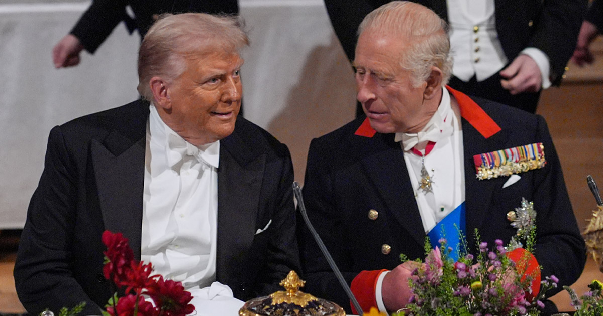 Donald Trump ja kuningas Charles kävivät kahdenkeskisiä keskusteluita illallisen aikana.