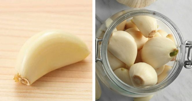 Valkosipulin kynsiä.