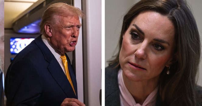 Donald Trump (vas.) ja prinsessa Kate.