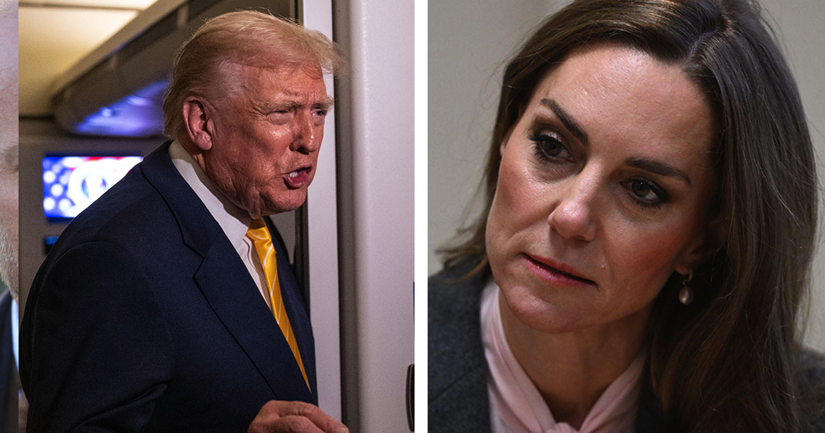 Donald Trump (vas.) ja prinsessa Kate.