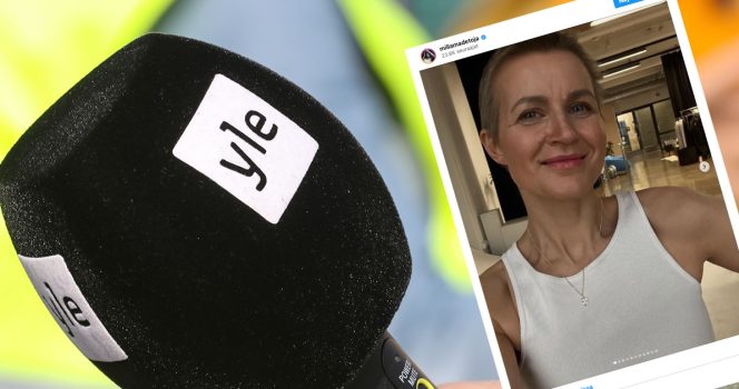 Milla Madetoja ja yle-mikki. Kuvat AOP ja Instagram