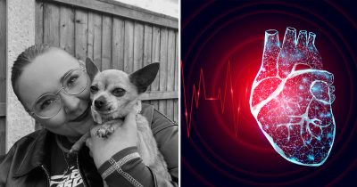 Nainen ja koira. Sydän. Kuvat Facebook ja Shutterstock
