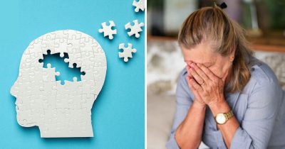 Kuva palapleistä joka ilmentää dementiaa, kuva naisesta nojaamassa epätoivosena käsiin