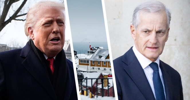 Donald Trump, Jonas Gahr Støre. Kuvat AOP