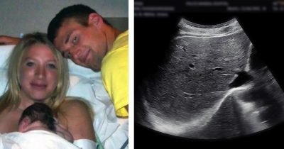 Kelsi esikoisensa ja tulevan miehensä kanssa.