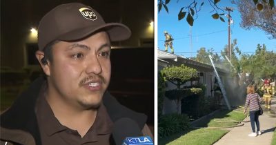 Willy Esquivel. Kuva: KTLA-news. Palanut talo. Kuva OCFA.