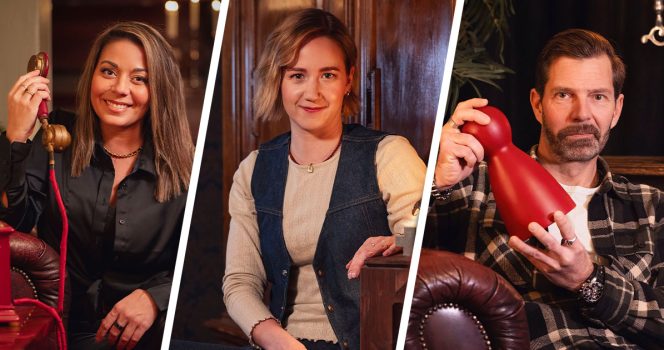 Amanda Harkimo, Anniina Valtonen, Janne Ahonen. Kuvat Nelonen Media