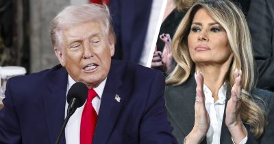 Donald Trump piikitteli vaimoaan Melania Trumpi Kansakunnan tila -puheessa.