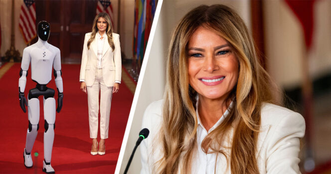 Melania Trum ja AI-robotti Figure 3. Kuvat: AOP