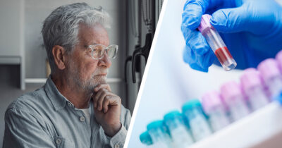 Ikääntyminen, iäkäs mies verikoeputki. Kuvat: Shutterstock