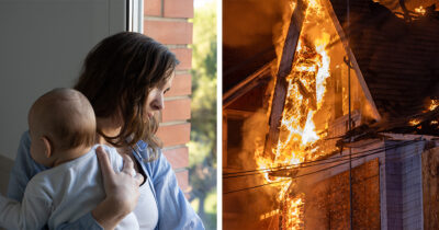 Äiti ja vauva. Tulipalo. Kuvat: Shutterstock
