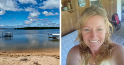 Lake Eufaula -järvi ja isoäiti Rebecca Garret.Kuvat: Shutterstock, GoFundMe