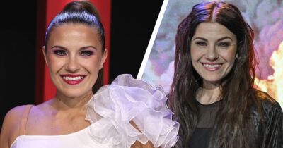 Ansku Bergström jakoi herkän suutelukuvan kumppaninsa kanssa.