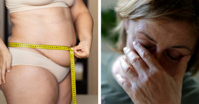 Esidiabetes. Vyötärö ja väsynyt nainen. Kuvat Shutterstock