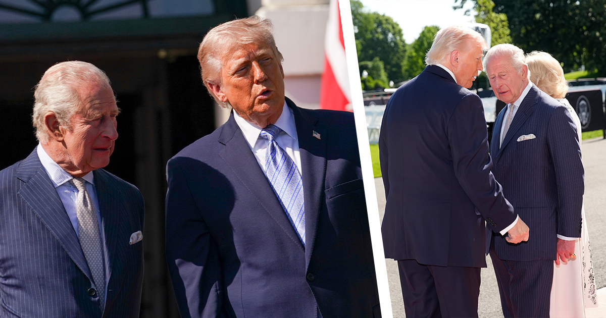 Kuningas Charles, donald Trump. Kuvat: AOP