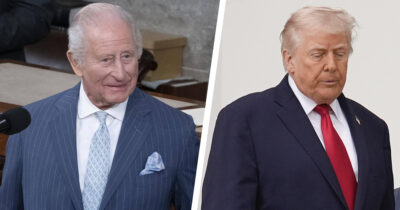 Donald Trump myönsi olleensa kateellinen kuningas Charlesille tämän puheen jälkeen.