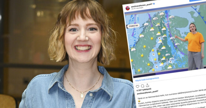 Anniina Valtonen kertoo kuulleensa outoja kääniä korvassa kesken säälähetyksen.