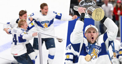 Jääkiekon MM-kultaa voittaneet Leijonat soittivat suoraan juhlista radioon ja esittivät kappaletoiveen, joka naurattaa.