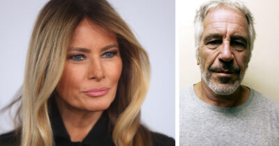 Melania Trump. Jeffrey Epstein. Kuvat: AOP