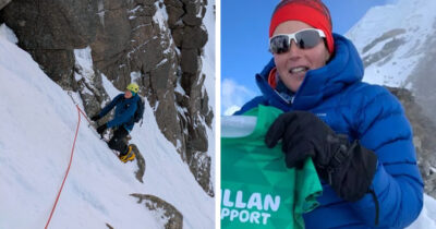 Rintasyöpään sairastunut nainen kiipesi Everestille. Kuvat: GoFundMe/Shaunna Burke