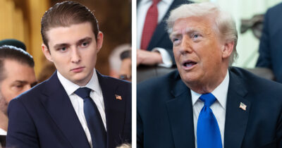 Barron ja Donald Trump. Kuvat: AOP