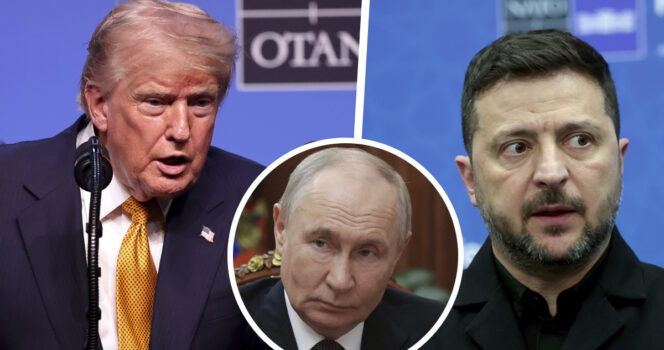 Donald Trump sekoili puheissaan ja sotki Volodymyr Zelenskyin Vladimir Putiniin.