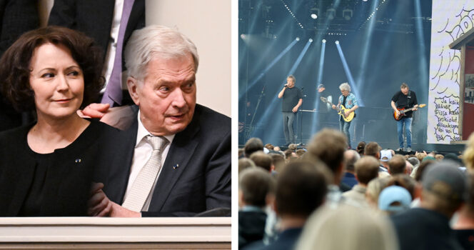 Jenni Haukio, Sauli Niinistö. Eppu Normaali. Kuvat: AOP