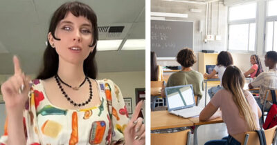 Sunshine Jones, luokkahuone. Kuvat: TikTok: @heymissteacher ja Shutterstock