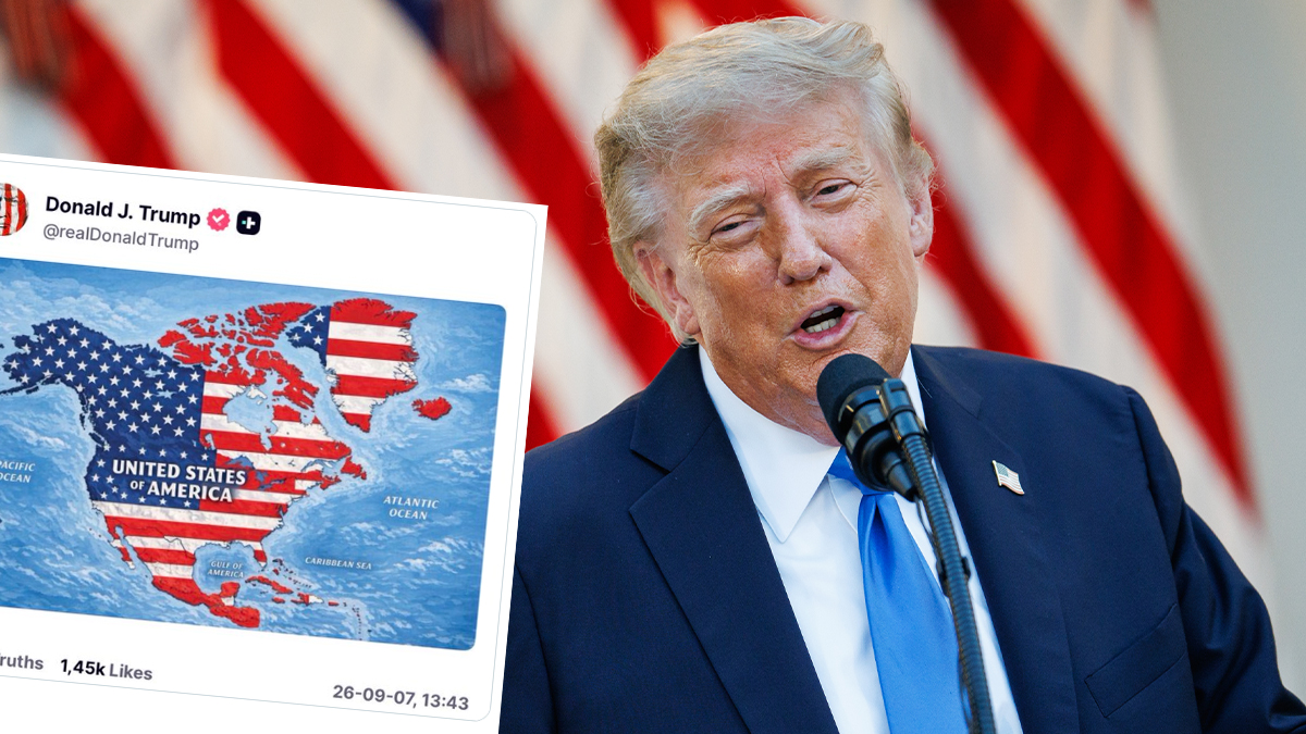 Donald Trump julkaisi uuden kartan Yhdysvalloista. Kuvat: X, AOP