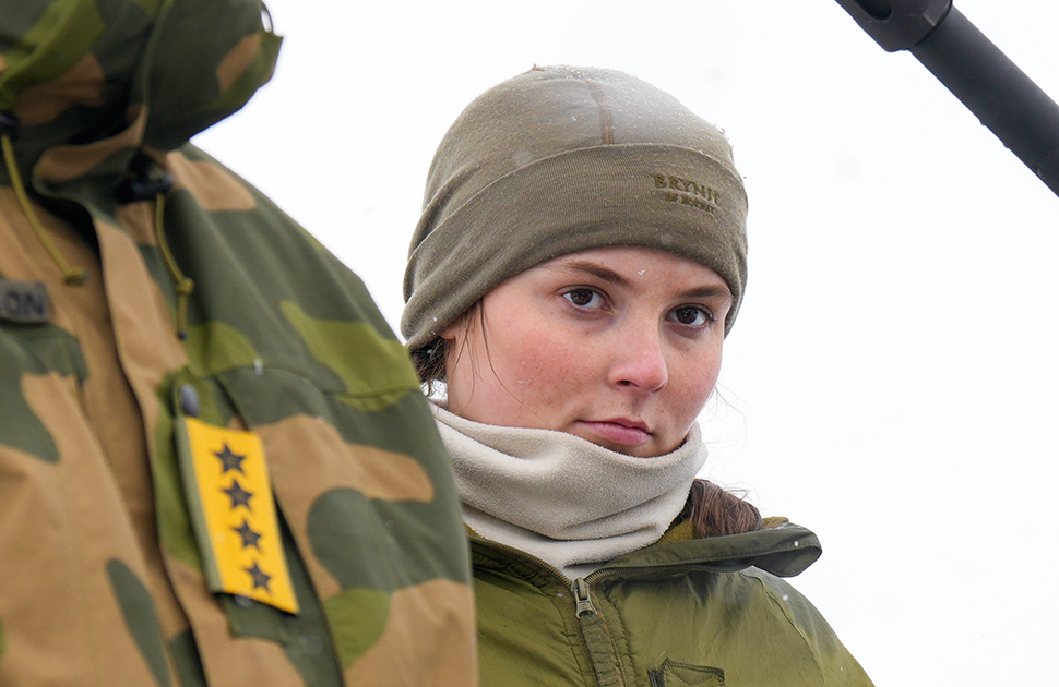 Prinsesse Ingrid Alexandra Setermoen der prinsessen tjenestegjør i Ingeniørbataljonen.
