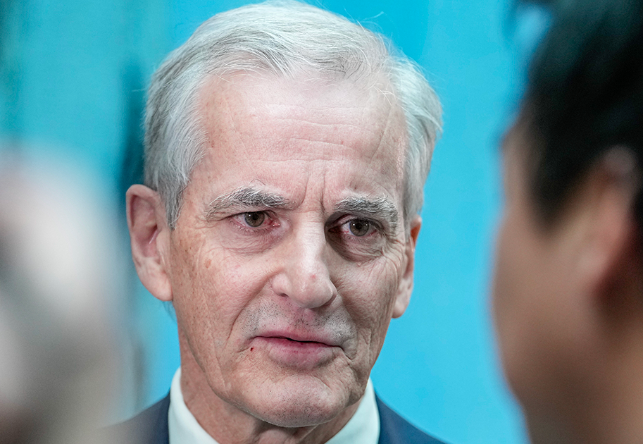 Statsminister Jonas Gahr Støre (Ap) etter den muntlige spørretimen i Stortinget.