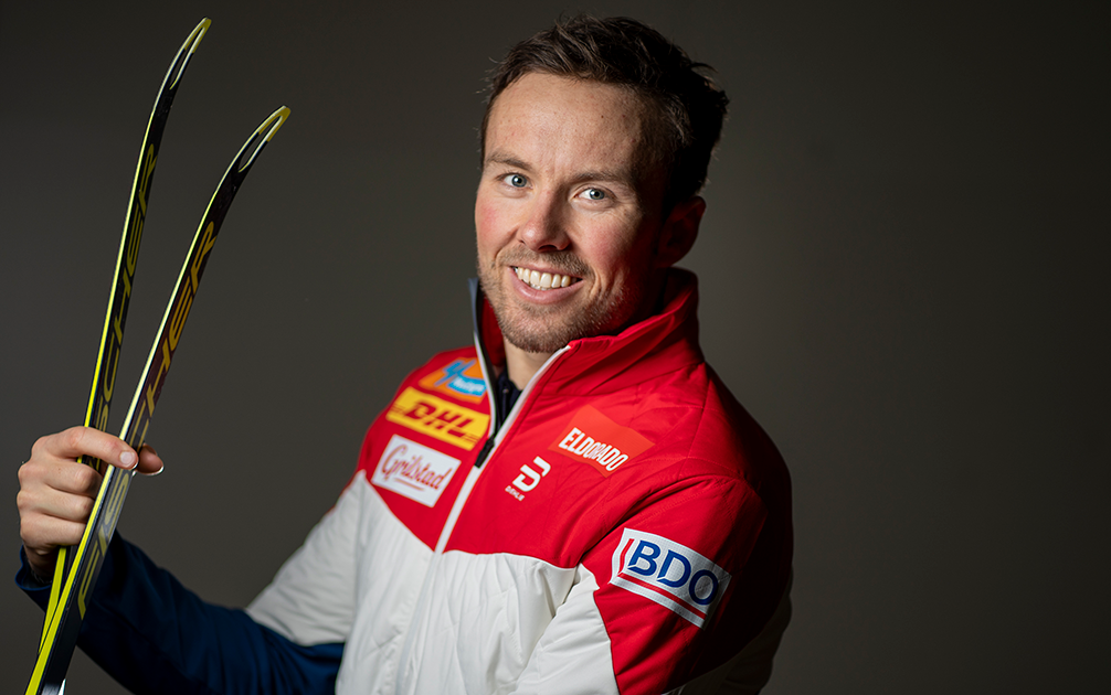 Skiløper Emil Iversen fotografert under mediedagen på Beitostølen.