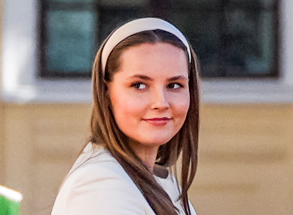 Prinsesse Ingrid Alexandra på Slottsplassen.