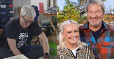Dag Johansen deltok med datteren Stine i Fjellhytta.