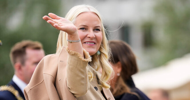 Kronprinsesse Mette-Marit deltar på markeringen av 200-årsjubileet for utvandringen til Amerika i Stavanger.