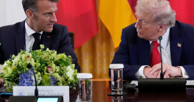 Macron og Trump.