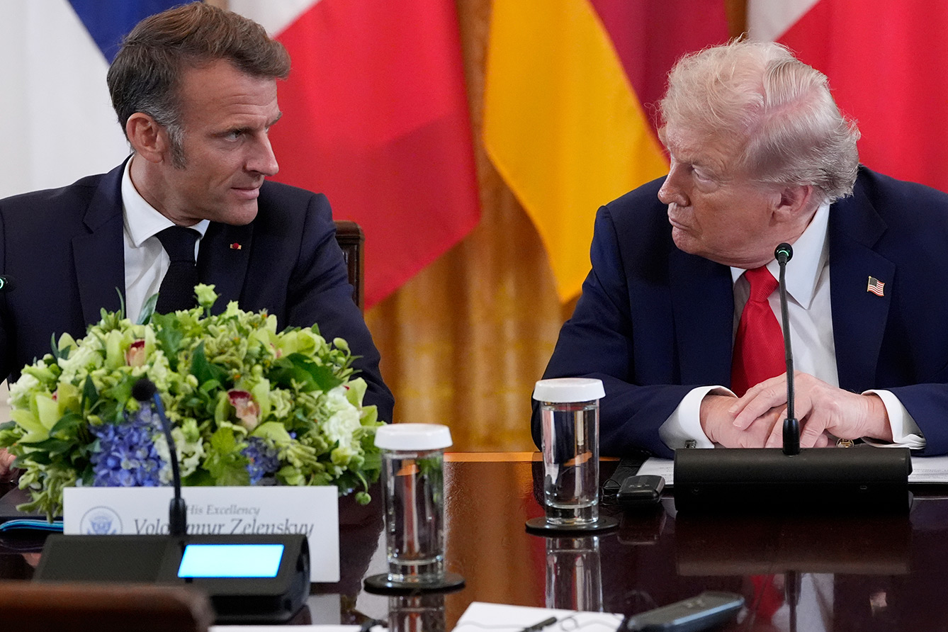 Macron og Trump.