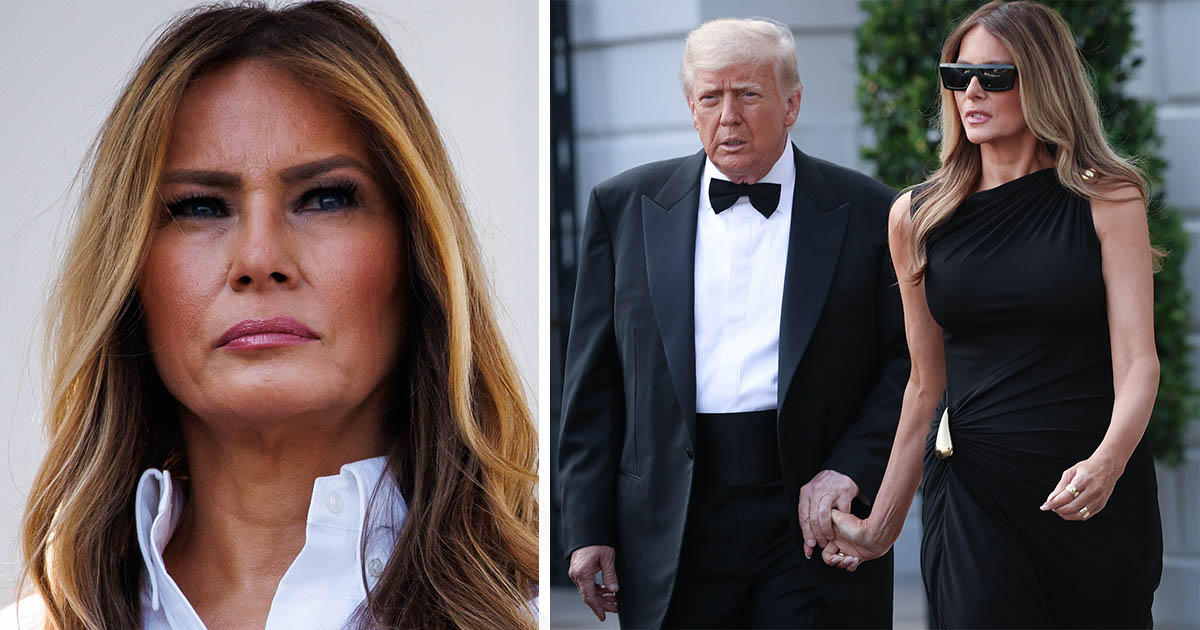 Melania Trump (venstre/høyre), Donald Trump (midten).