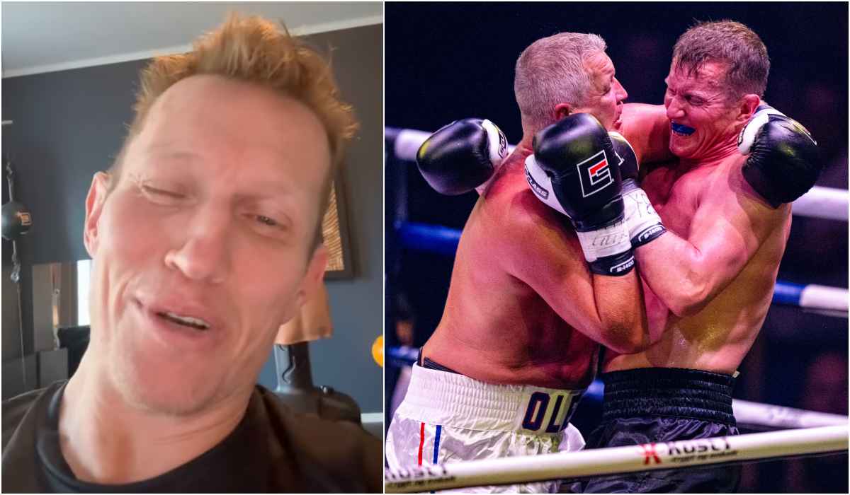 Frank Løke i boksekamp mot Ole Klemetsen.