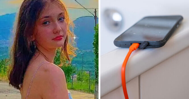 Maria Cutillo & illustrasjonsbilde av mobil på lading
